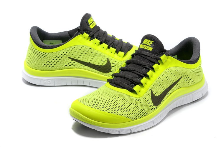Nike Free 3.0 V5 Mens Running Shoes Fluorescent Green Grey